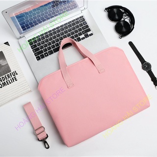 Túi xách, cặp xách chống sốc cho laptop, macbook, kèm ví đựng phụ kiện, túi công sở nam nữ đeo chéo
