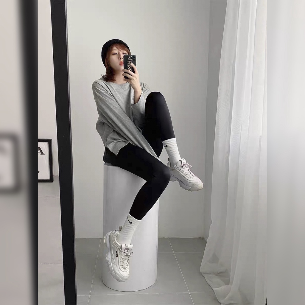 Quần legging nữ BECHIPI dài lưng cạp cao giữ nhiệt bigsize - QLG2214