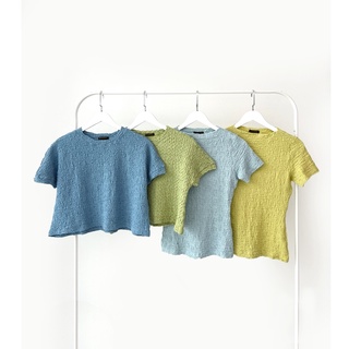 OLV - Áo Textured Tee in Blue