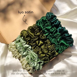 Cột tóc vải LACIBEL scrunchies, buộc tóc vải lụa mềm mịn