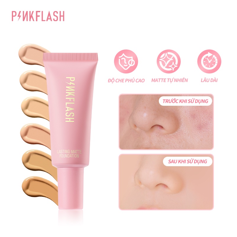 Pinkflash Kem Nền Pink Flash Không Trọng Lượng Và Lâu Trôi Trông Tự Nhiên