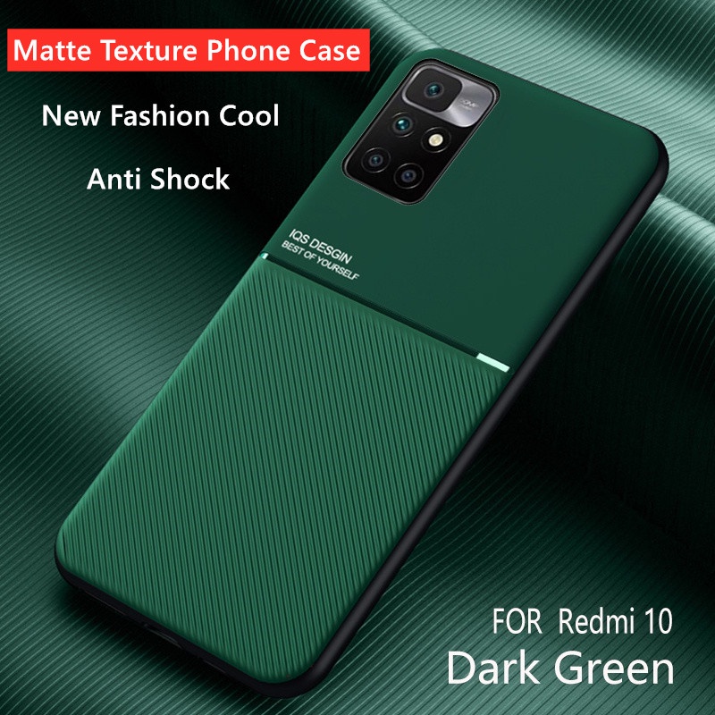 Ốp điện thoại da mềm nhám chống sốc thời trang có giá đỡ cho Xiaomi Redmi 10 Redmi10