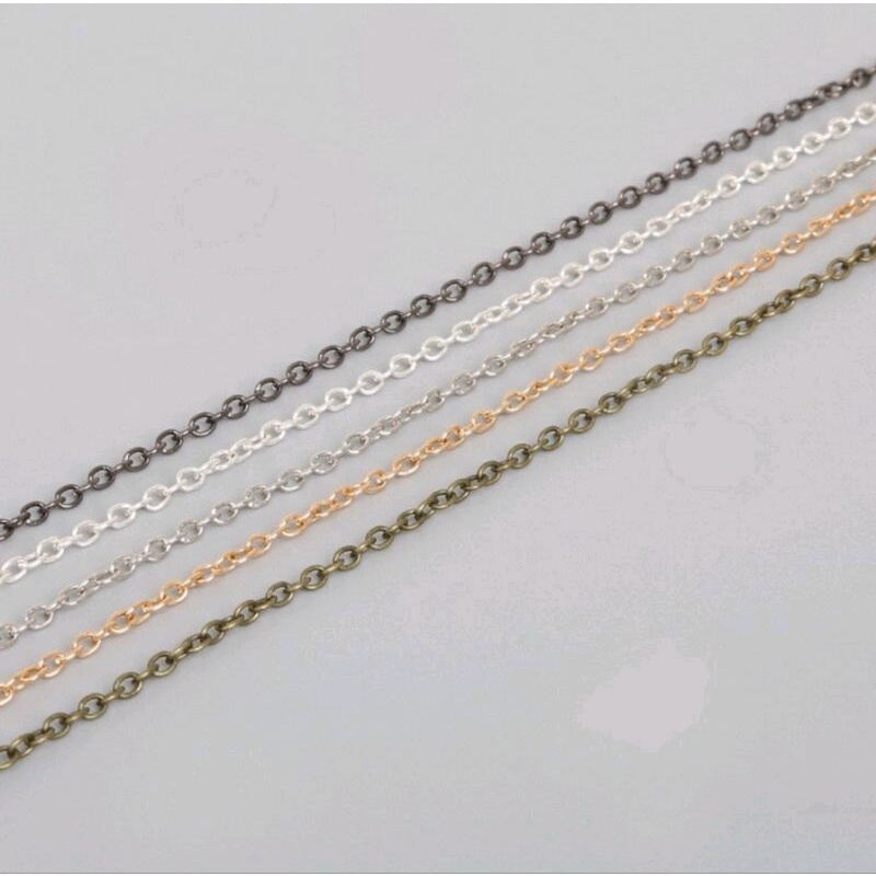 1m dây xích kim loại 2x3mm - nguyên liệu làm trâm cài tóc cổ trang, bông tai, đồ thủ công handmade DIY