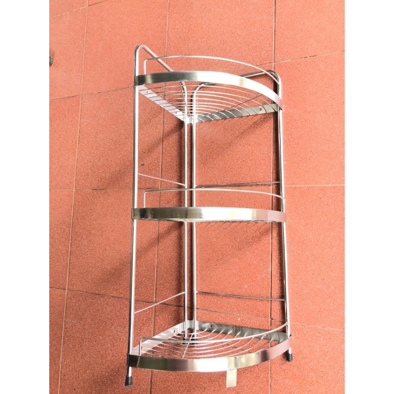 Kệ góc 3 tầng inox hàng đẹp