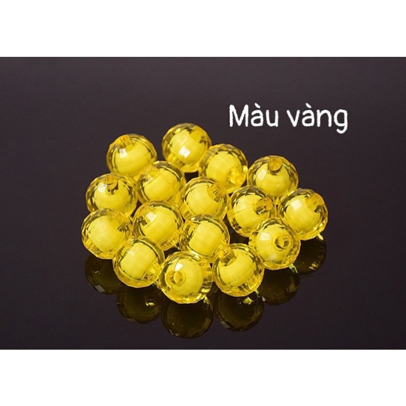 Hạt cườm acrylic 8mm/8ly,hạt làm nhuỵ hoa, rèm,làm hoa trang trí các loại