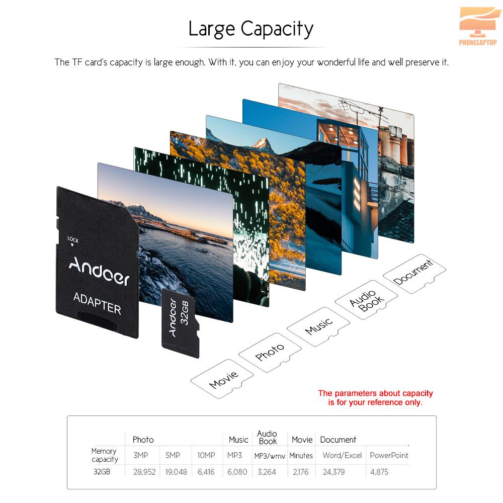 ANDOER Thẻ Nhớ Tf 32gb Class 10 Cho Máy Ảnh / Điện Thoại / Máy Tính | BigBuy360 - bigbuy360.vn