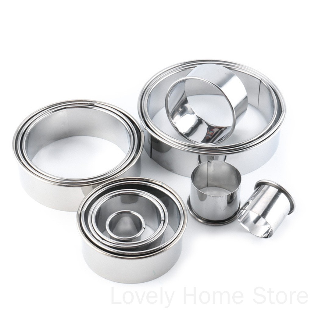 14 Khuôn làm bánh hình tròn bằng thép không gỉ 430