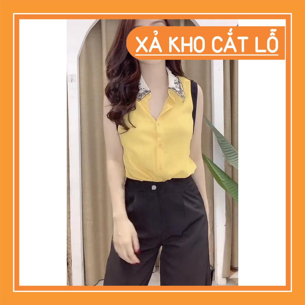 Áo Sơ Mi Nữ Vàng Chanh, Công Sở, Áo Nữ Lụa Satin Vàng Cao cấp ❤️ Freeship ❤️