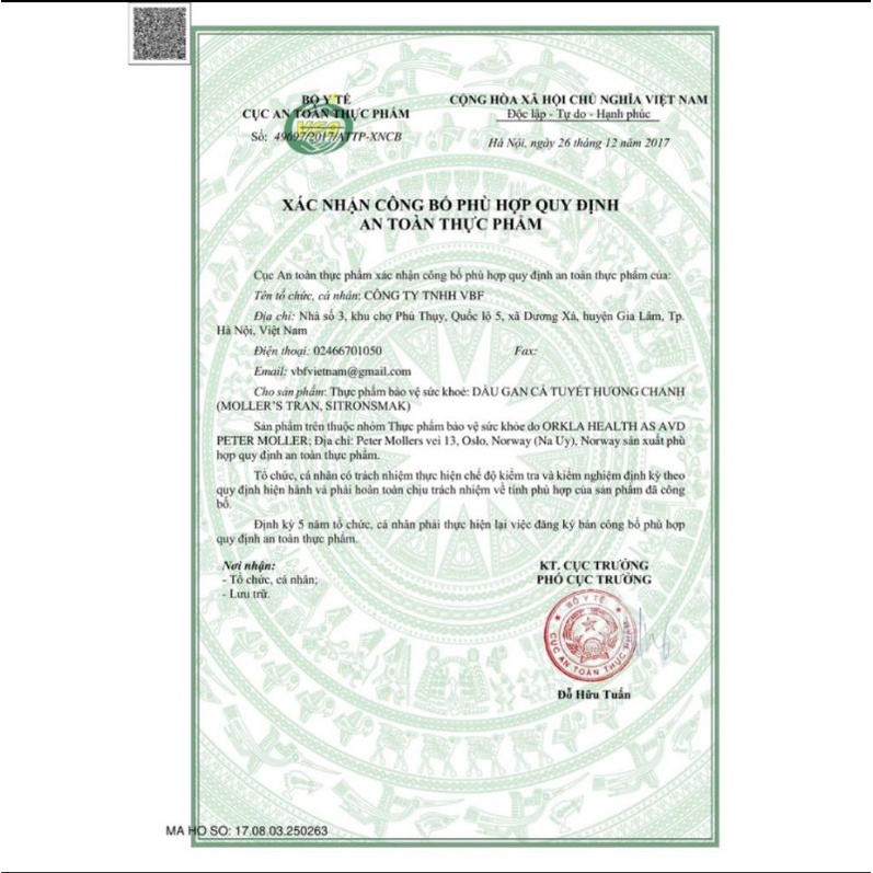 Dầu gan cá tuyết Moller trans cho bé