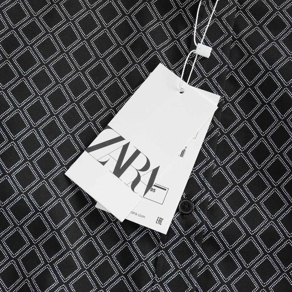 Áo sơ mi nam tay dài ZR họa tiết màu xám đậm vải cotton lụa xuất khẩu cao cấp - Đẳng cấp phái mạnh