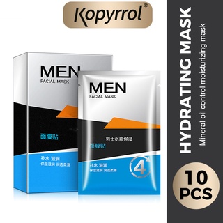 Set 10 mặt nạ KOPYRROL dưỡng ẩm sâu phù hợp mọi loại da dành cho nam 25g