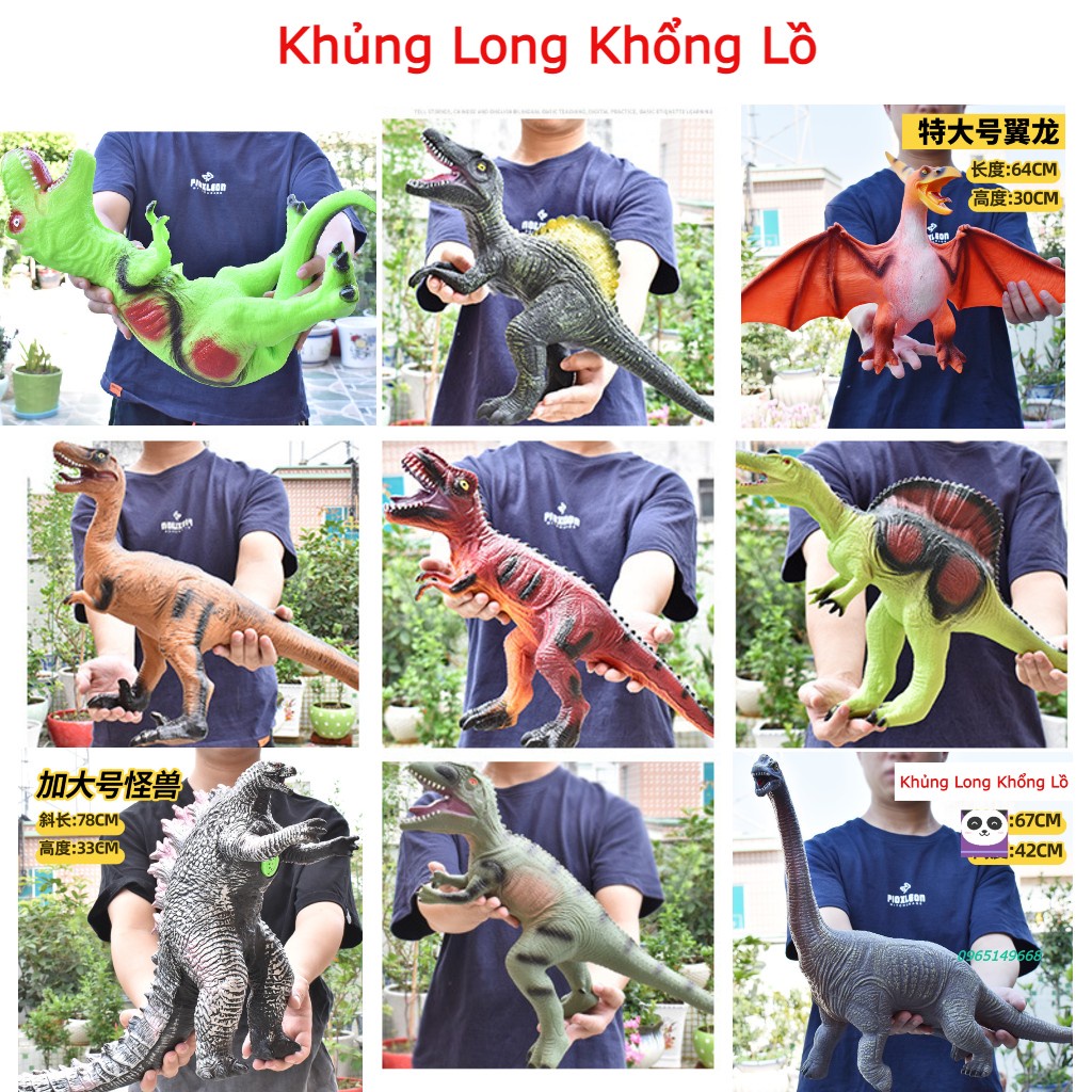 Khủng Long Bạo Chúa, Cổ Dài, Ba Sừng, Biết Bay Bằng Nhựa Dẻo Nhồi Bông, Có Tiếng Kêu