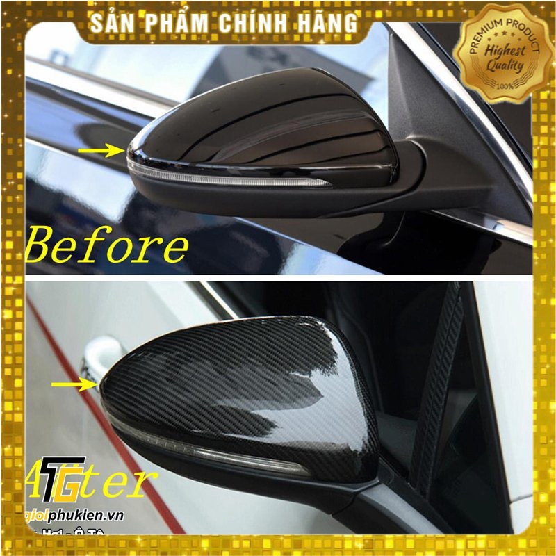 Bộ ốp gương chiếu hậu Kia Cerato 2019-2020 vân Carbon cao cấp