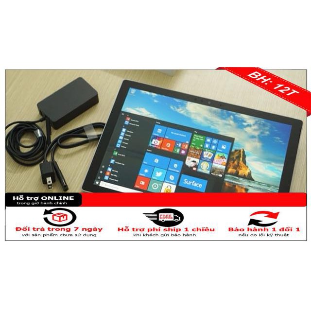[BH12TH] Máy xách tay Surface Pro 4 Cũ Like New + Phím – Core i7 | Ram 16GB | SSD 512GB | BigBuy360 - bigbuy360.vn