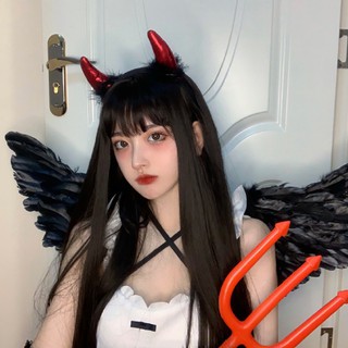 Tóc Giả Thẳng Dài Màu Đen Cho Nữ