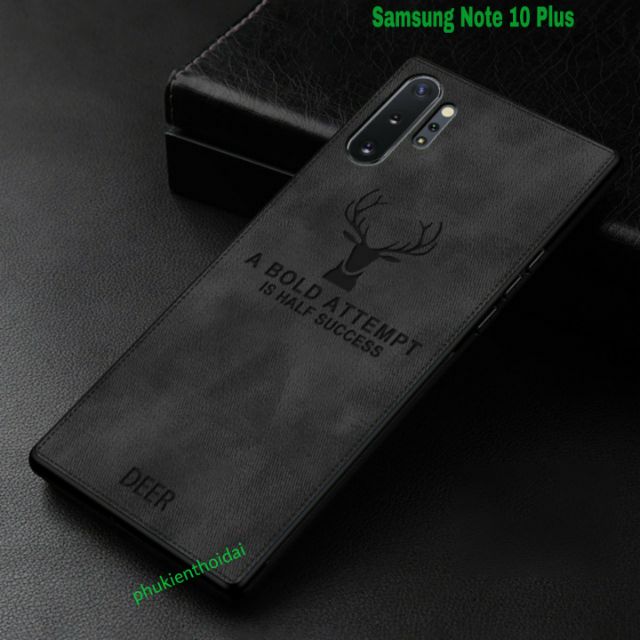 Ốp lưng Samsung Galaxy Note 10 Plus / Note 20 Ultra / S22 Ultra chống sốc vải đầu hươu cao cấp
