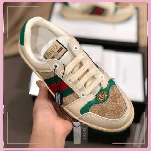 Giày Sneaker Gucci nam nữ thời trang, giày GG Sơn Tùng hai màu xanh _hồng chuẩn hàng đẹp 2022