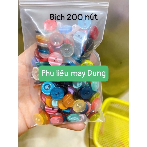Nút sơmi đủ màu 1 bịch size 1.2cm