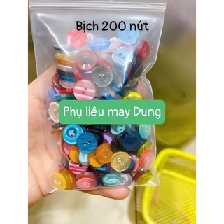Nút sơmi đủ màu 1 bịch size 1.2cm