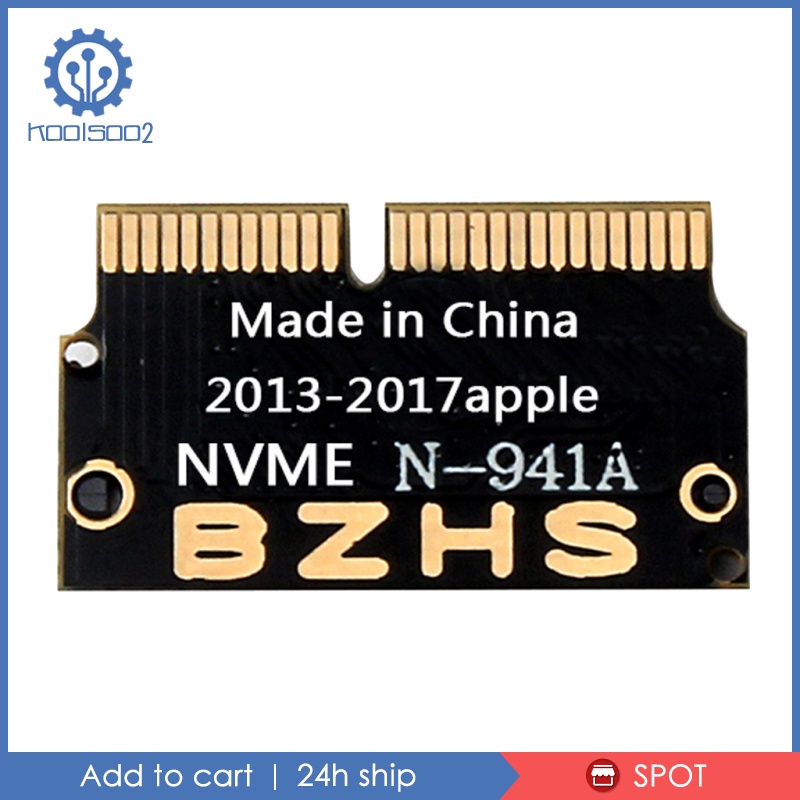 Bộ Chuyển Đổi Thẻ Chuyển Đổi Koolsoo2 + NVMe PCIe M.2 NGFF SSD Cho MacBook 13 2014 2015 2016