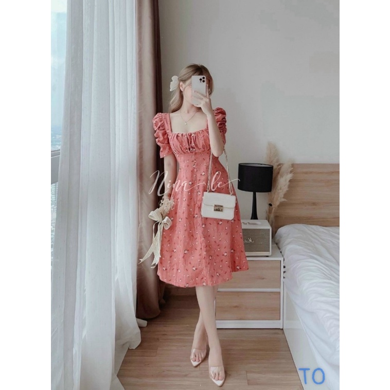 (FREE SHIP) XẢ LỖ ĐẦM SUÔNG IN HOA DỰ TIỆC KẾT HỢP CÔNG SỞ XINH XẮN VALENTINNA