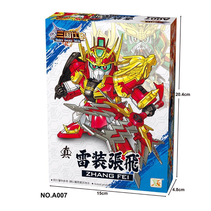 [Full box mới 100%] Đồ chơi lắp ráp SD/BB Gundam A007 Trương Phi - Gundam Tam Quốc giá rẻ lego The Three Kingdom New4all