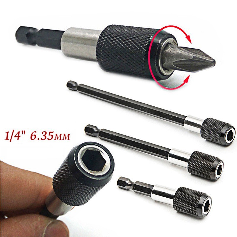 Đầu Nối Dài Vặn Vít Có Chốt Gài Chống Rớt - Loại Mạ Chống Rỉ