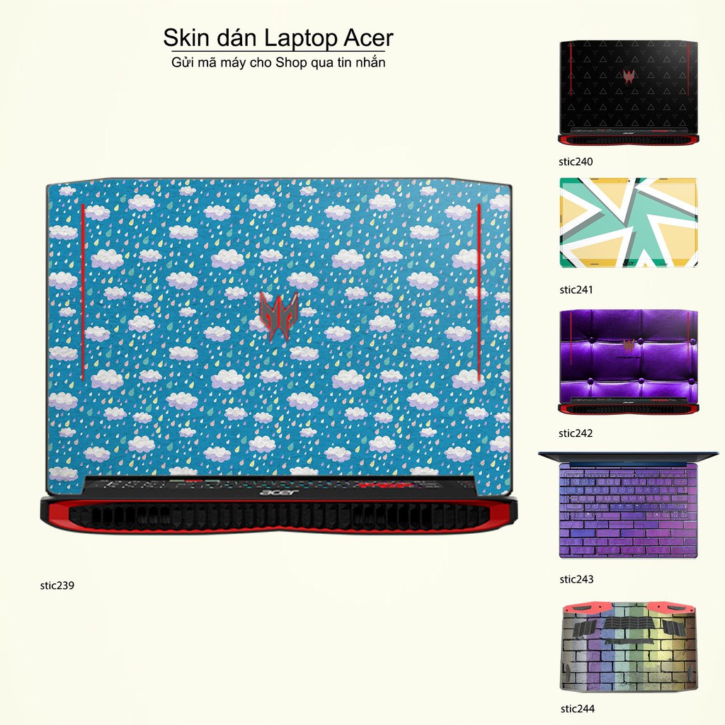 Skin dán Laptop Acer in hình Hoa văn sticker nhiều mẫu 39 (inbox mã máy cho Shop)