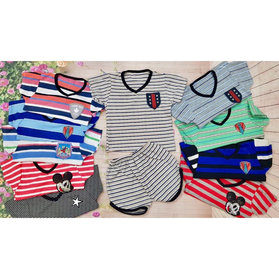 Combo  5 bộ cotton cộc tay cho bé