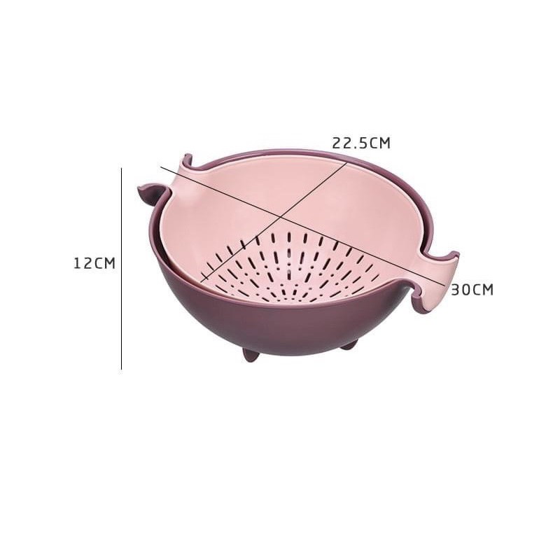 Rổ Nhựa Hai Lớp Rửa Rau,Trái Cây Cao Cấp