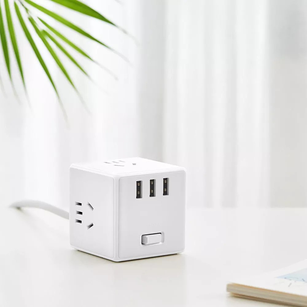 Xiaomi Youpin Củ Sạc Điện   Magic MJCXB3-02QM/MJHQ3-01QM Hình Khối Hỗ Trợ 6 Cổng USB Mini Tiết Kiệm Không Gian