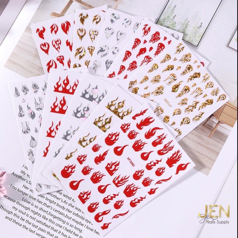 Sticker dán móng Tia lửa-hình dán nail