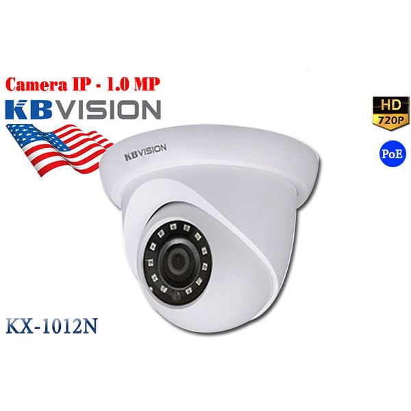 Camera IP Dome Hồng Ngoại 1.0 Megapixel KBVISION KX-1012N - Hàng Chính Hãng