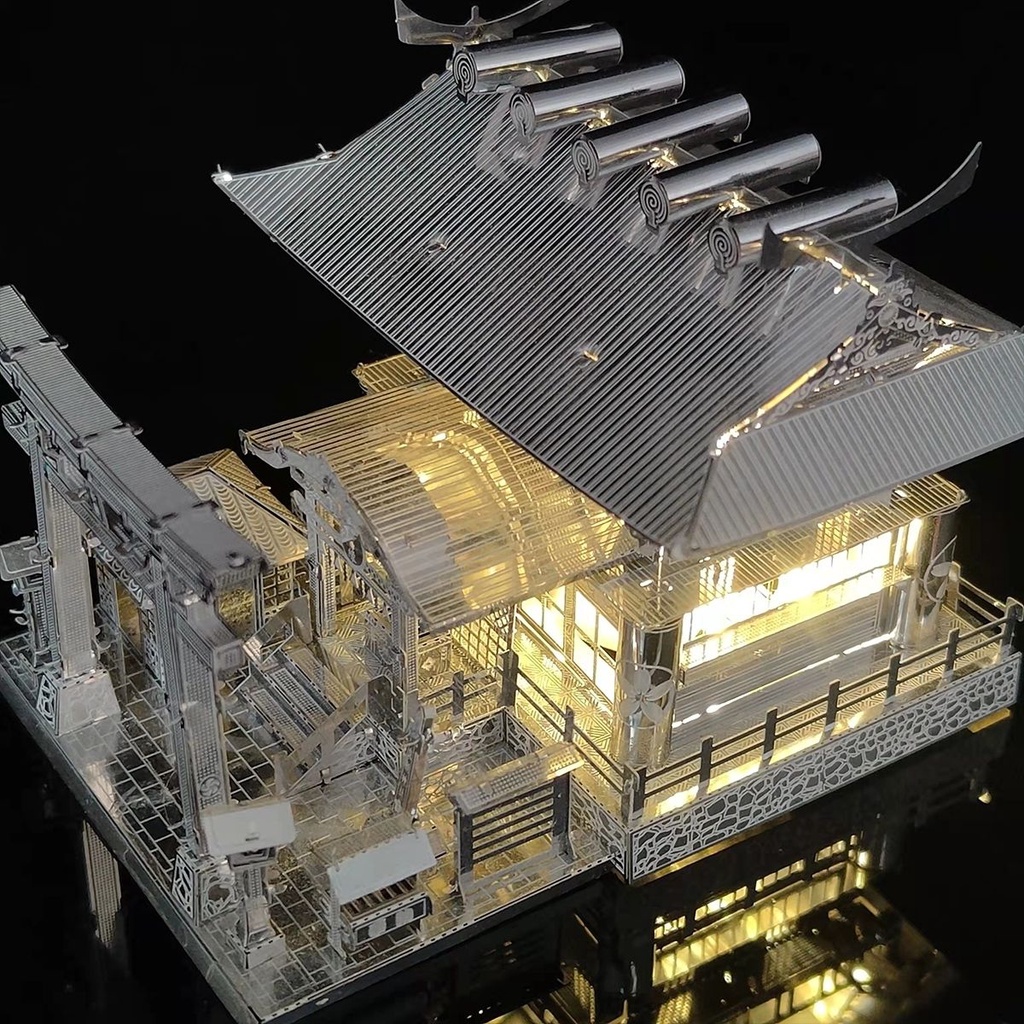 Đồ Chơi Lắp Ráp Mô Hình Nhà Shrine 3D Bằng Kim Loại DIY