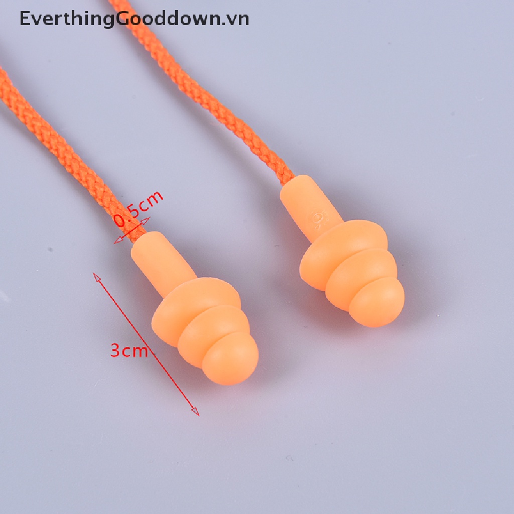 Everthingood Nút Bịt Tai Bằng Silicone Chống Tiếng Ồn Kèm Dây Đeo Tiện Dụng Khi Đi Bơi