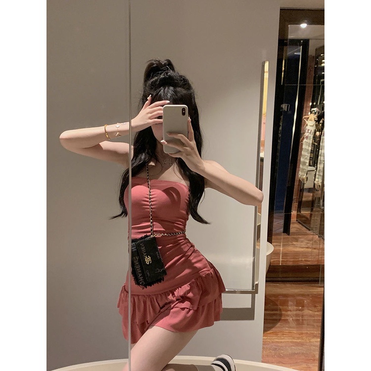Đầm Hai Dây Xếp Ly Ôm Dáng Quyến Rũ Hợp Thời Trang