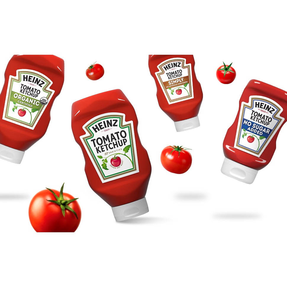 Tương cà chua úp ngược Heinz Tomato Ketchup chai 567gr