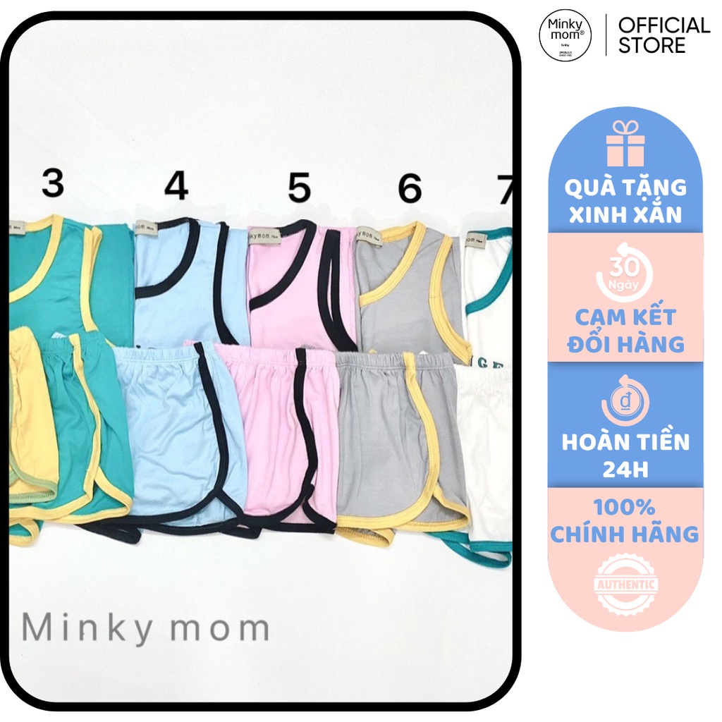 [SALE] Bộ Ba Lỗ Cho Bé Trai, Bé Gái Minky Mom Vải Thun Lạnh Họa Tiết LOS ANGELES 1976, Áo Ba Lỗ Bé Trai MKM3LO2107