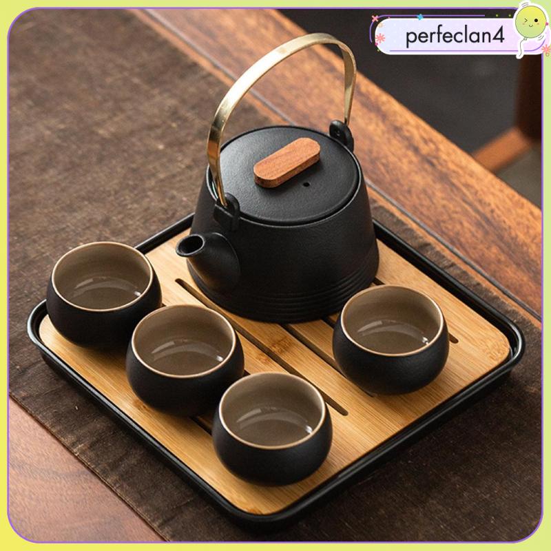 Bộ ấm trà bằng gốm dùng cho văn phòng và du lịch