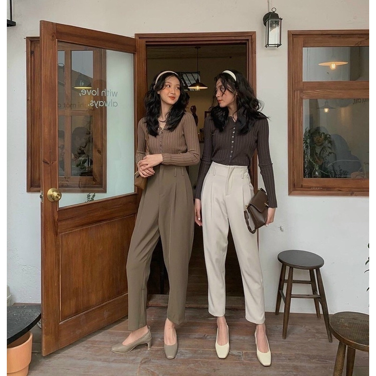 Quần Vải ống Đứng ly trước Hàng Quảng Châu đứng Form Lustore_ | BigBuy360 - bigbuy360.vn