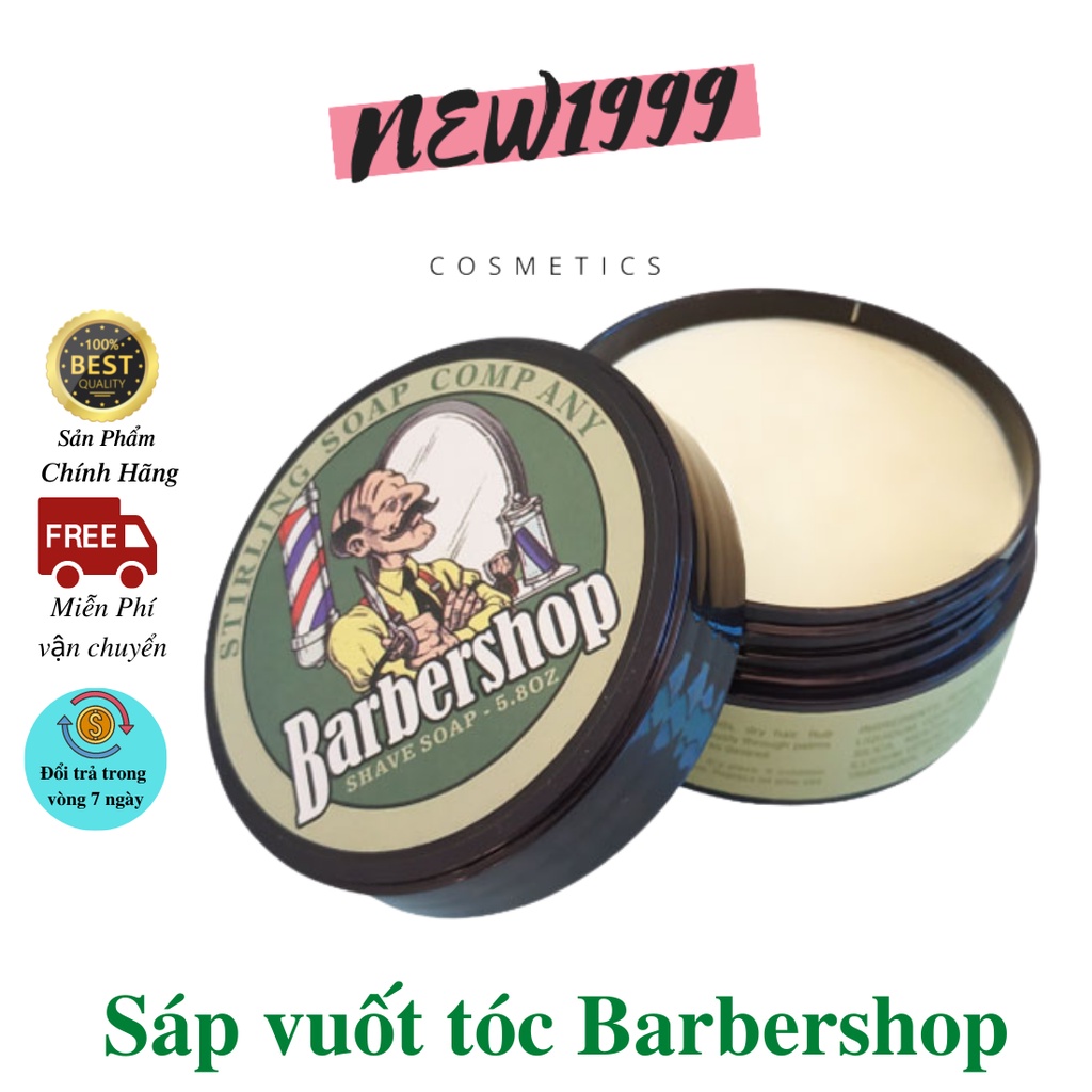 Sáp vuốt tóc nam tạo kiểu tóc cao cấp bóng mượt BarberShop Shave Soap 80gr