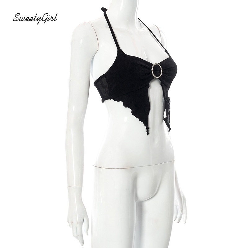 Áo hai dây đính đá màu sắc phong cách quyến rũ thời trang cho nữ