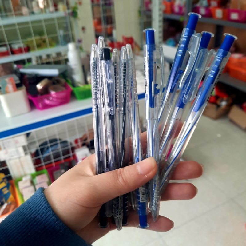 Set 10 cây Bút bi TT 027 mực xanh/đen