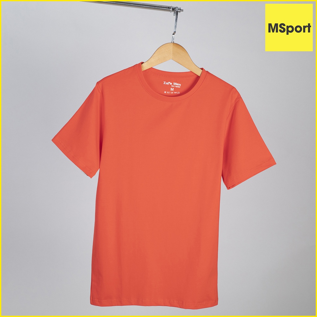 Áo Thun Trơn Nam Cổ Tròn Màu Cam Ngói Chất Vải Cotton 100% Mềm Mịn Thấm Hút Mồ Hôi Cực Tốt