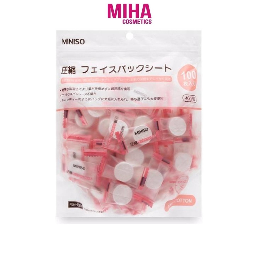 Mặt Nạ Giấy Nén Miniso 100 Viên