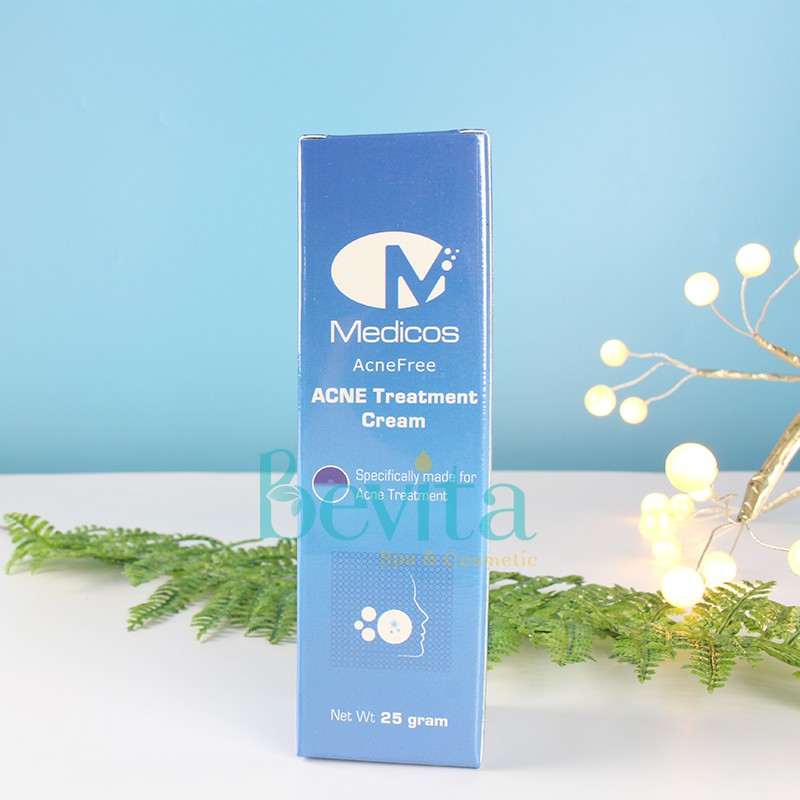 Kem giảm mụn bọc, mụn mủ MediCos Acne Treatment Cream 25gr, Kem giảm viêm sưng - Bevita