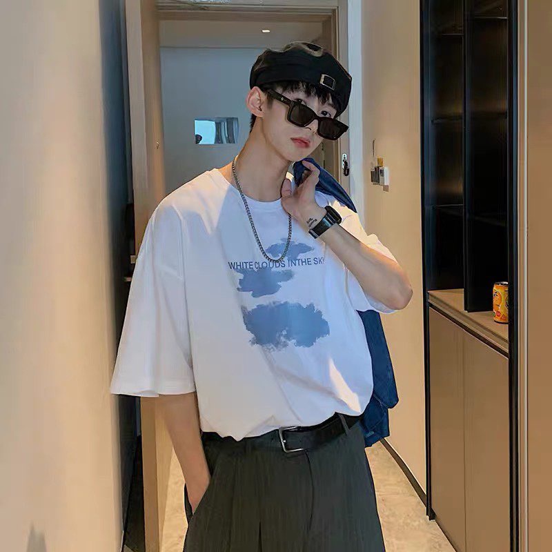 Áo thun tay lỡ form rộng unisex, Áo phông Nam Nữ chất cotton thoáng mát cho mùa hè | BigBuy360 - bigbuy360.vn