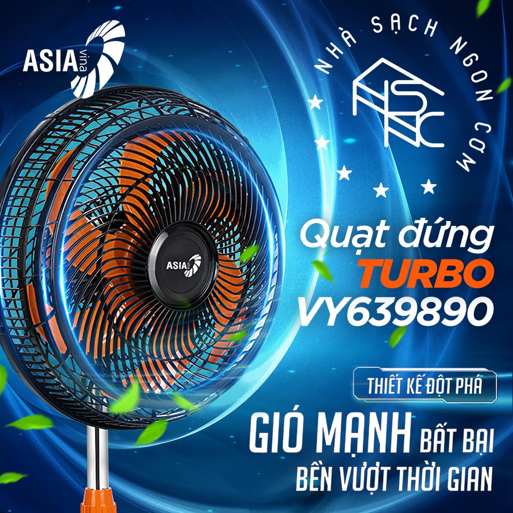 [HỎA TỐC 2H] Quạt đứng Asia TURBO Asia 6 cánh - 80W - Hàng chính hãng - bảo hành 24 tháng