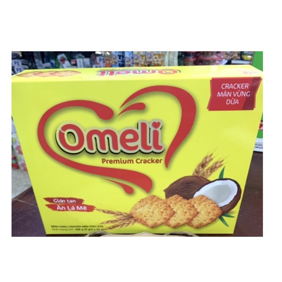 Bánh Omeli Cracker Hộp 288G Khoai Tây/Vừng dừa/Gấc