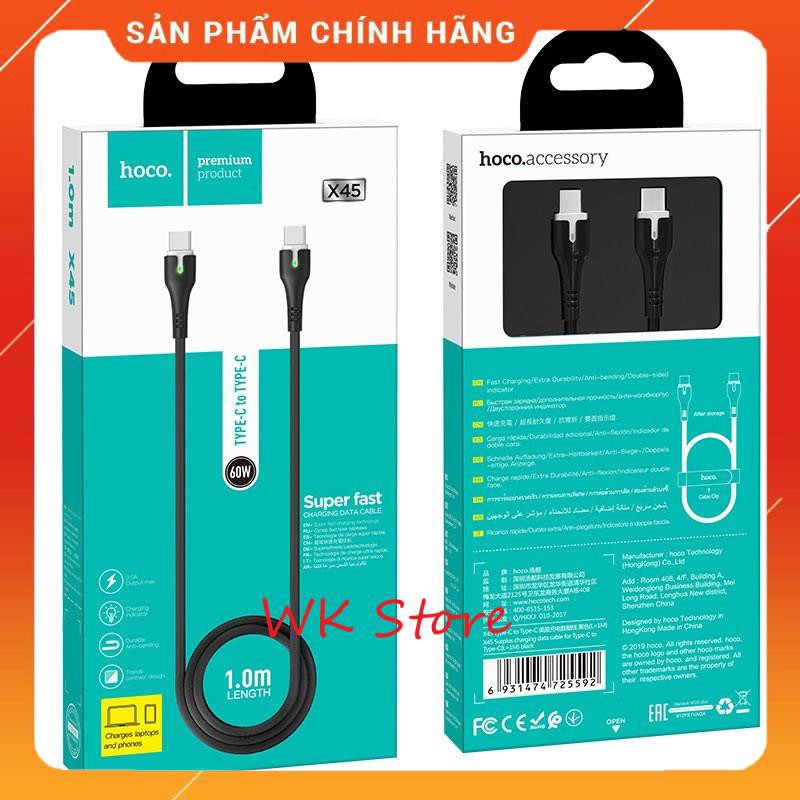 Cáp sạc nhanh QC 3.0 (Type C - Type C) Hoco X45 chính hãng